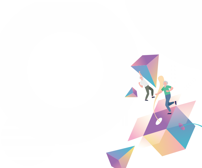 銀髮達人主視覺插畫
